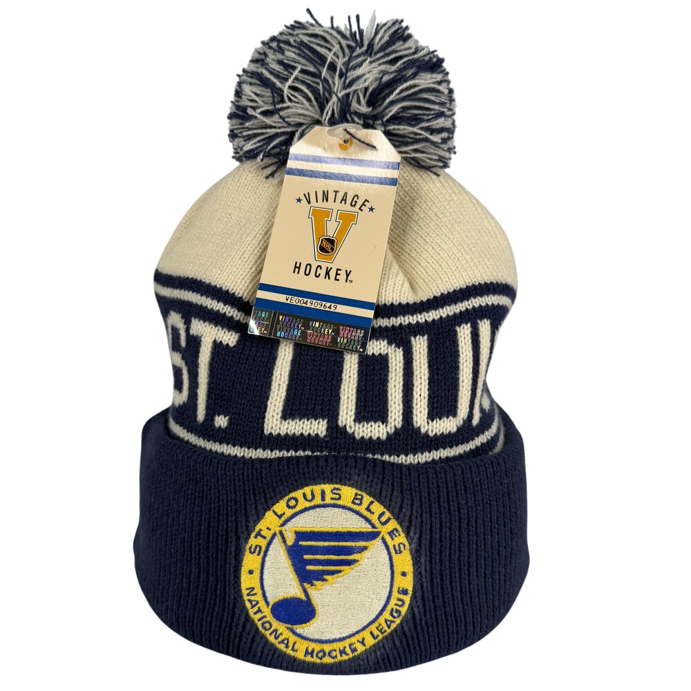 St. Louis Blues Hat Beanie Mens One Size Blue NHL Hockey Cuffed Pom Knit